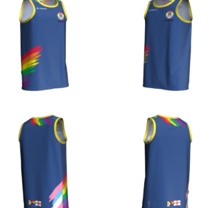 Camiseta azul sin mangas